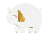 Servietten Elefant 16cm x 13.5cm, Pastell Mix (12 Stk.)