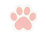 Serviette Katze 15cm x 14cm, Pastell rosa (12 Stk.)