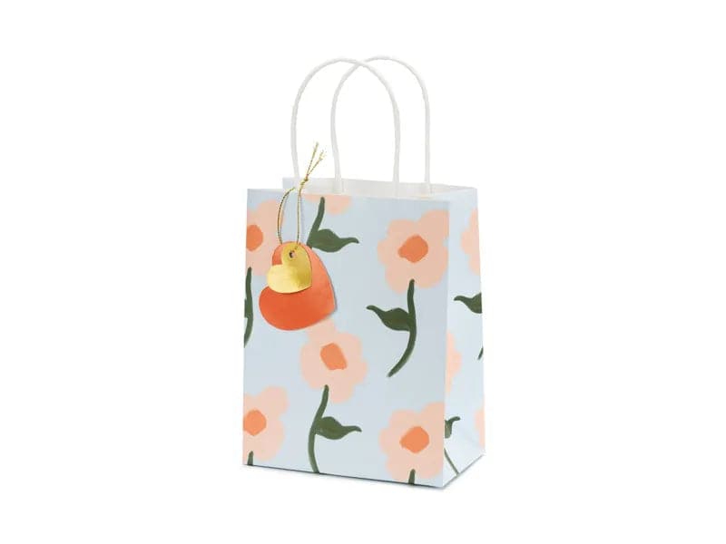 Geschenktüte Blumen, Mix, 8x14x18cm