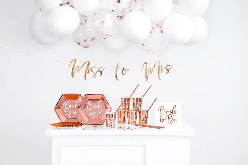 Teller Bride Squad, roségold, 23cm (6 Stk.)