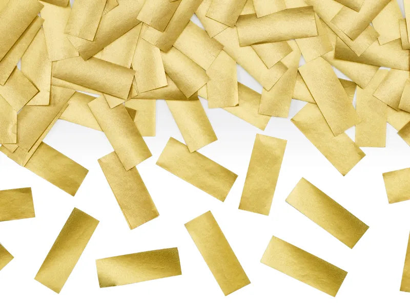 Konfettikanone Streifen 20cm, Pastell Gold (1 Stk.)