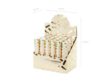 Konfettikanone Streifen 20cm, Pastell Gold (1 Stk.)