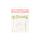 Cake Topper 1st Birthday 21cm Glitter gold (1 Stk.)