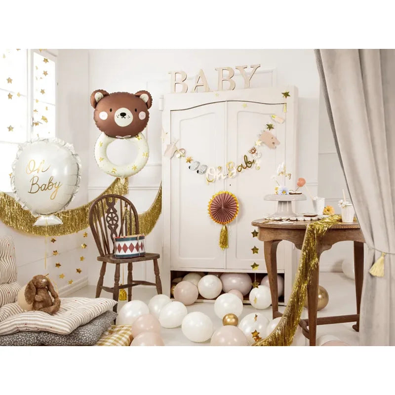 Ballone Oh Baby 69cm Pastell weiss (1 Stk.)