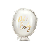 Ballone Oh Baby 69cm Pastell weiss (1 Stk.)
