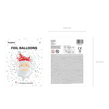 Ballone Weihnachtsmann 50cm x 70cm Metallic Mix (1 Stk.)