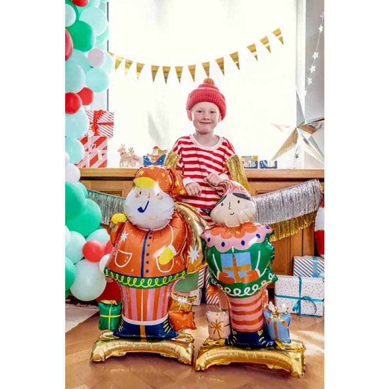 Ballone Weihnachtsmann 63cm x 106cm Metallic Mix (1 Stk.)