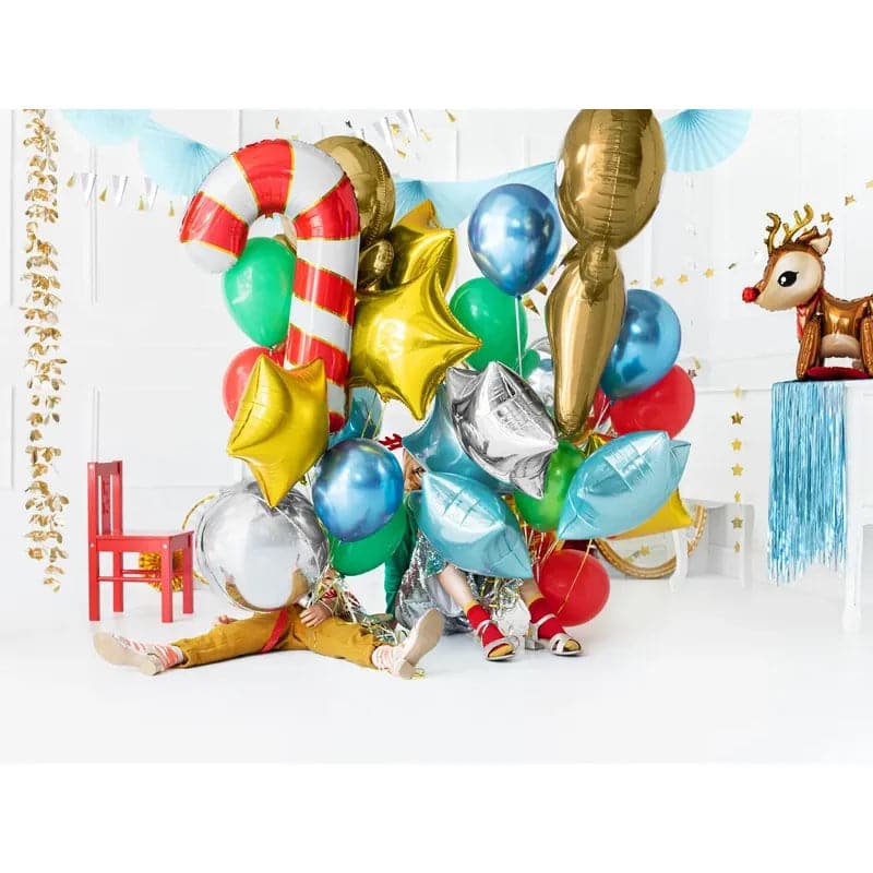 Ballone Zuckerstange 50cm x 82cm Metallic Mix (5 Stk.)