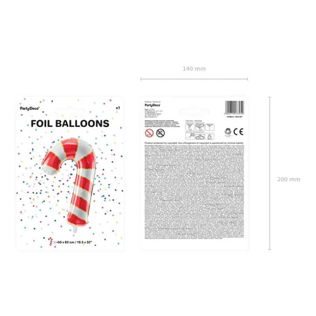 Ballone Zuckerstange 50cm x 82cm Metallic Mix (5 Stk.)