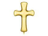 Folienballon Kreuz 103.5x74.5 cm Gold