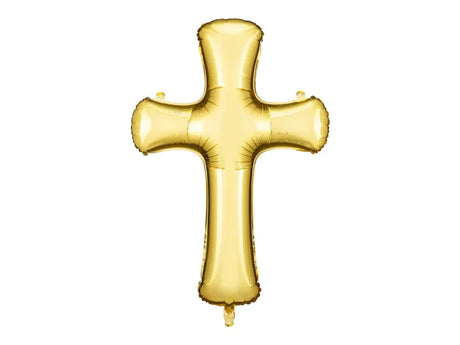 Folienballon Kreuz 103.5x74.5 cm Gold