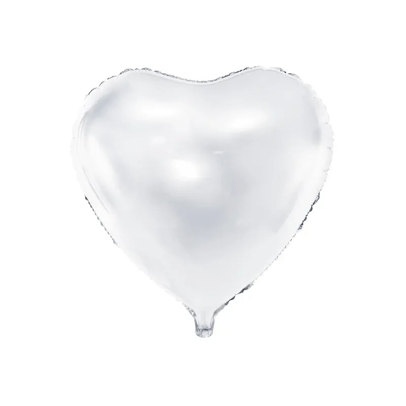 Folienballon Herz weiss - Personalisieren