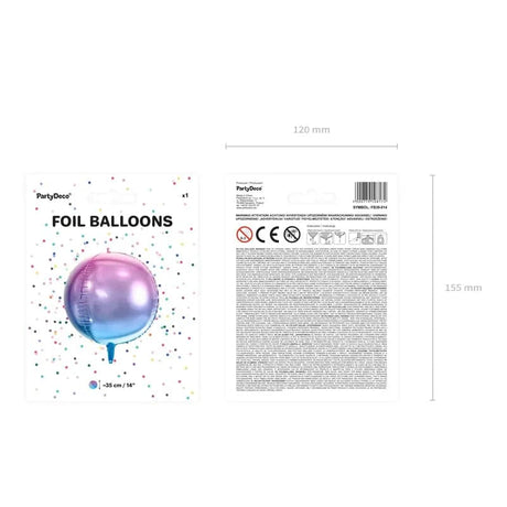 Ballone Kugel 35cm Metallic lila (1 Stk.)