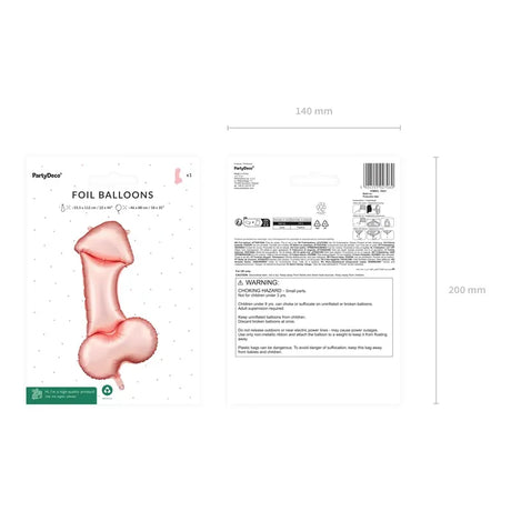 Ballone Penis 88cm Metallic Roségold (1 Stk.)