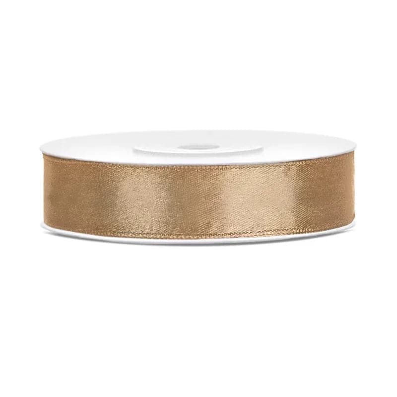 Satinband hellgold 12mm/25m