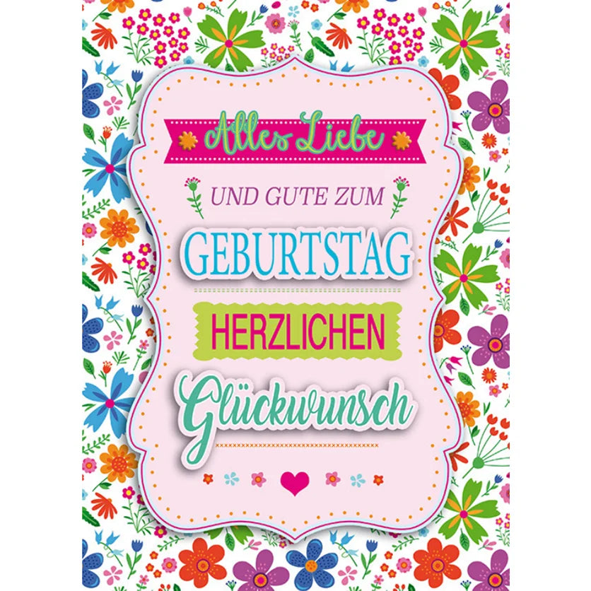 Maxikarte A4 Format - Alles liebe und gute....