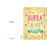 Maxikarte A4 Format - Hurra du hast Geburtstag