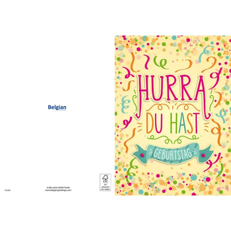 Maxikarte A4 Format - Hurra du hast Geburtstag