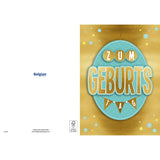 Maxikarte A4 Format - Zum Geburtstag (gold)