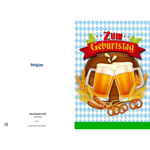 Musikkarte ’’Bierkrug’’ - A4 Format mit Couvert
