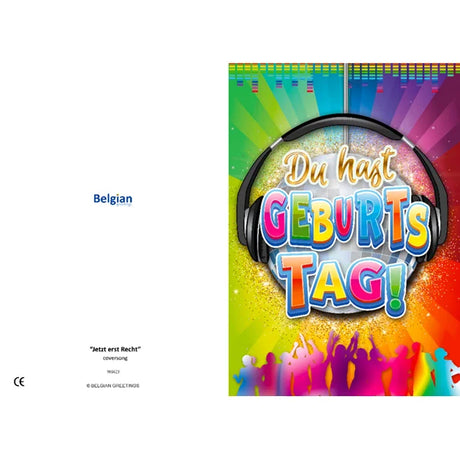 Musikkarte ’’Du hast Geburtstag’’ - A4 Format mit Couvert