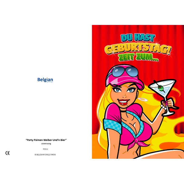 Musikkarte ’’Du hast Geburtstag’’ - A4 Format mit Couvert