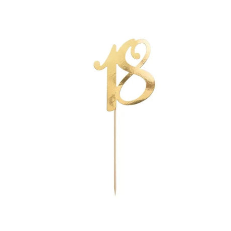 Cake Topper ’’18’’ 21cm Metallic gold (1 Stk.)