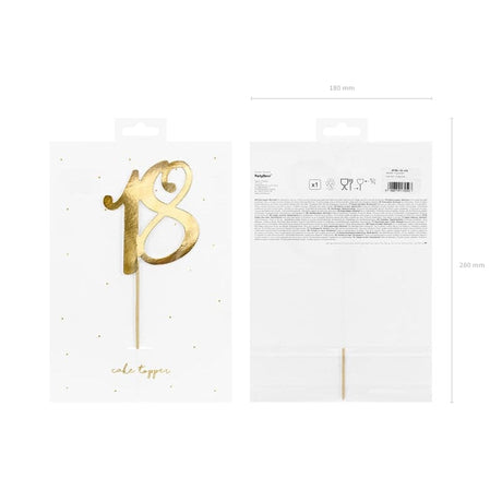 Cake Topper ’’18’’ 21cm Metallic gold (1 Stk.)