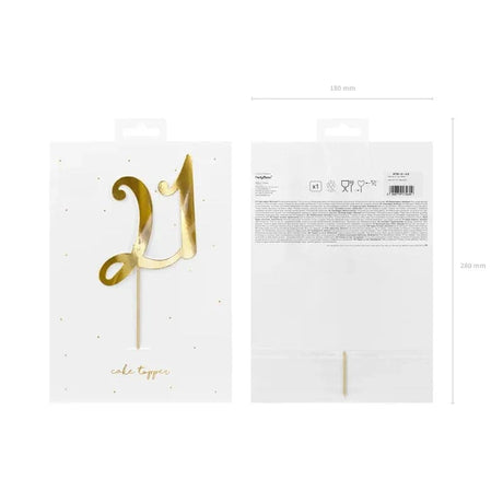 Cake Topper ’’21’’ 21cm Metallic gold (1 Stk.)