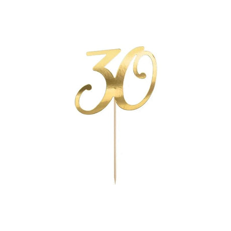 Cake Topper ’’30’’ 21cm Metallic gold (1 Stk.)