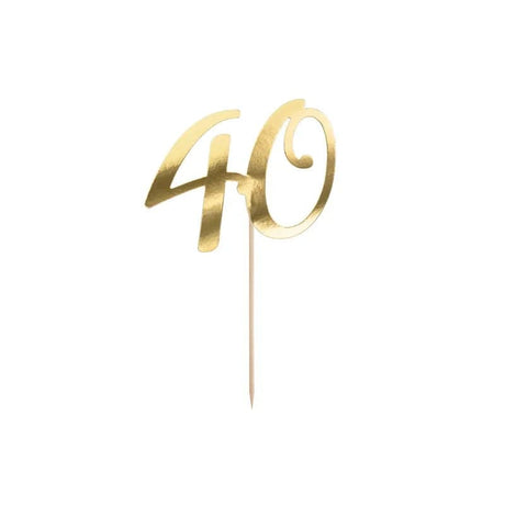 Cake Topper ’’40’’ 21cm Metallic gold (1 Stk.)