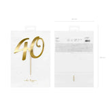Cake Topper ’’40’’ 21cm Metallic gold (1 Stk.)