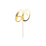 Cake Topper ’’60’’ 21cm Metallic gold (1 Stk.)