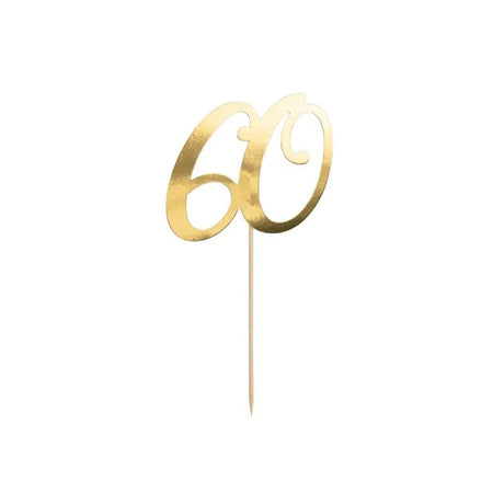 Cake Topper ’’60’’ 21cm Metallic gold (1 Stk.)