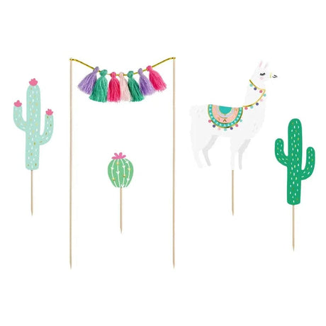 Caketopper Lama 20cm Pastell Mix (5 Stk.)