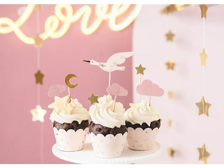 Dekorationen für Muffins - Storch 11-13.5cm