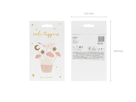 Dekorationen für Muffins - Storch 11-13.5cm