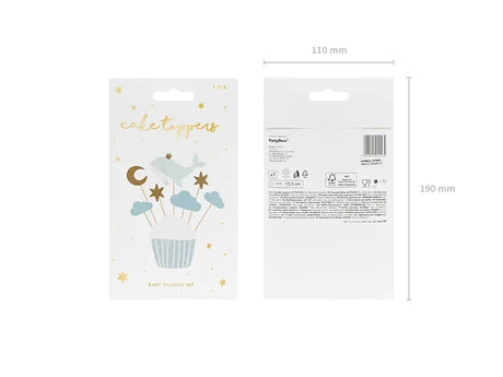 Dekorationen für Muffins - Wal 11-13.5cm