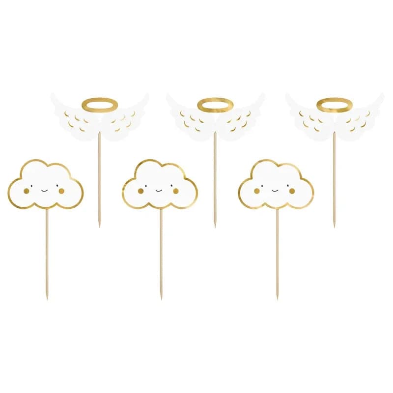 Cake Topper Engel 12,5cm Pastell Mix (6 Stk.)