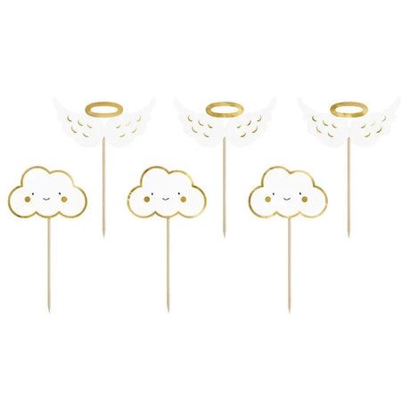 Cake Topper Engel 12,5cm Pastell Mix (6 Stk.)