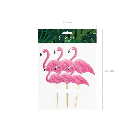Cake Topper Flamingos 23,5cm Pastell rosa (6 Stk.)