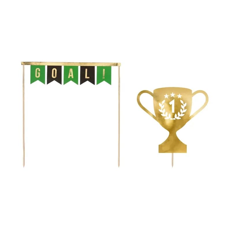 Cake Topper Fussball 20cm Metallic Mix (2 Stk.)