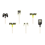 Cake Topper Game on 10.5cm Pastell Mix (6 Stk.)