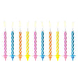Geburtstagskerzen Classic 6cm Metallic Mix (10 Stk.)