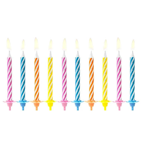Geburtstagskerzen Classic 6cm Metallic Mix (10 Stk.)