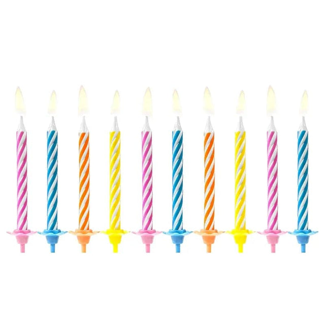 Geburtstagskerzen Classic 6cm Metallic Mix (10 Stk.)