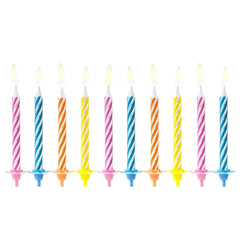 Geburtstagskerzen Classic 6cm Metallic Mix (10 Stk.)