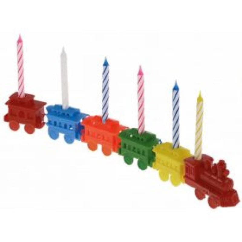 Geburtstagskerzen Eisenbahn 7cm Metallic Mix (12 Stk.)