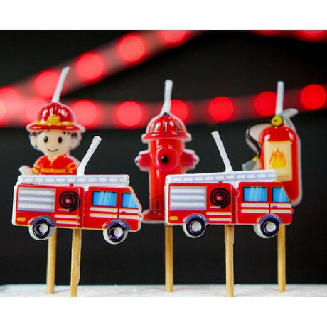 Geburtstagskerzen Feuerwehr 7.5cm Metallic Mix (5 Stk.)