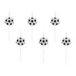 Geburtstagskerzen Fussball 2.5cm Metallic Mix (6 Stk.)